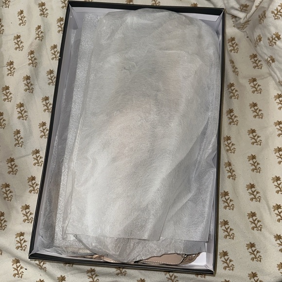 Pleaser: Nude patent leather calf height boot - Picture 10 of 10